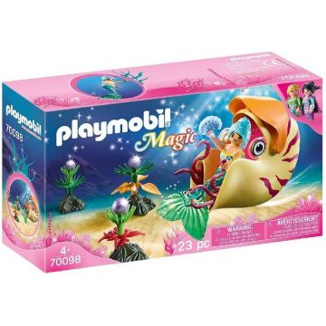 Playmobil Magic, Sirena in gondola melc de mare, 70098, Multicolor