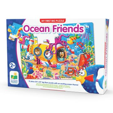Primul meu puzzle de podea-Prietenii Oceanului, The Learning Journey, Multicolor