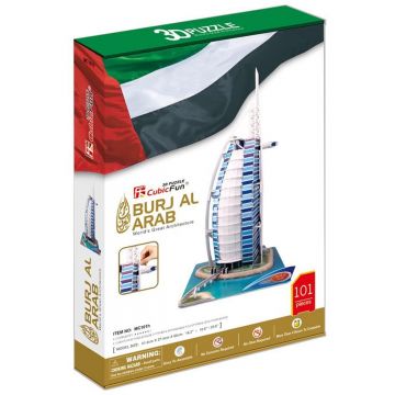 Puzzle 3D, CubicFun, Burj Al Arab, 101 piese(nivel complex), Multicolor