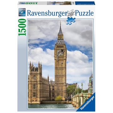 Puzzle adulti pisica in Big Ben 1500 piese Ravensburger