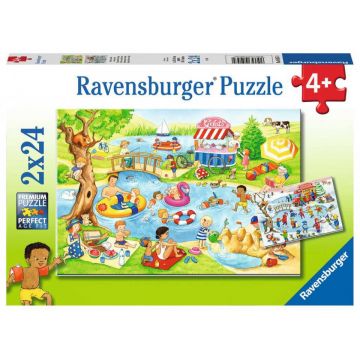 Puzzle distractie la lac 2x24 piese Ravensburger