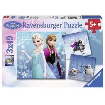 Puzzle Frozen, 3x49 piese, Ravensburger, Multicolor