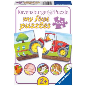 Puzzle La ferma, 9x2 piese, Ravensburger, Multicolor