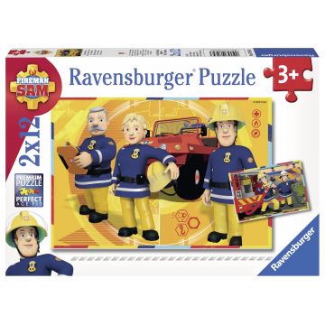Puzzle Pompierul Sam 2x12 piese Ravensburger