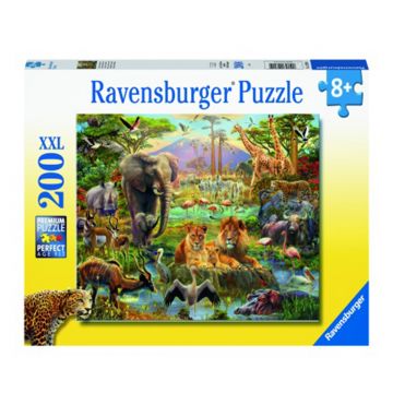 Puzzle, Ravensburger, Animale din savana, 200 piese, Multicolor