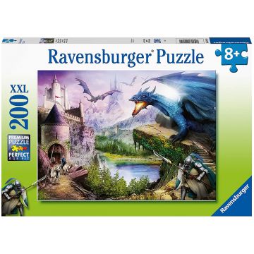 Puzzle, Ravensburger, Castel si dragoni, 200 piese, Multicolor