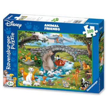 Puzzle, Ravensburger, Lumea Animalelor, 100 piese, Multicolor