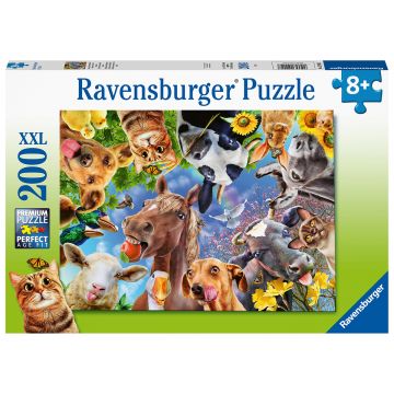 Puzzle, Ravensburger, Portret cu animale, 200 piese, Multicolor