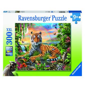 Puzzle, Ravensburger, Tigru la rasarit, 300 piese, Multicolor
