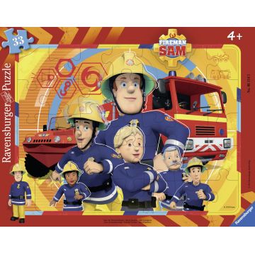 Puzzle tip rama pompierul Sam 33 piese Ravensburger