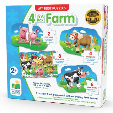 Set Primele mele 4 Puzzle-uri Ferma, The Learning Journey, Multicolor