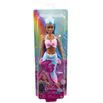 Barbie dreamtopia papusa sirena cu par albastru si coada albastra
