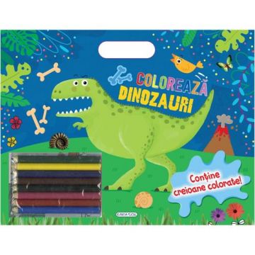 Coloreaza - Dinozauri (creioane)