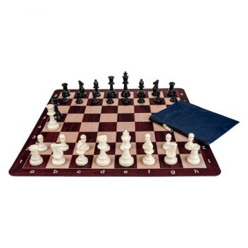 Combo Mousepad: Piese Staunton 6 Weighted +Tabla mousepad imitatie lemn + Gentuta cu fermoar