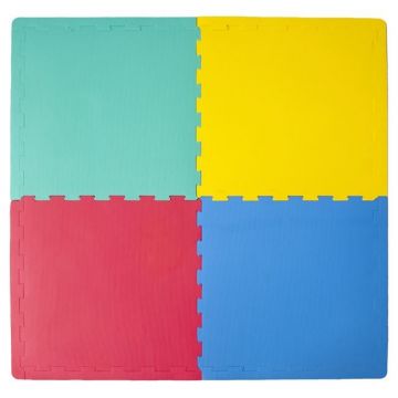 Covor de joaca tip puzzle cu 4 piese,spuma,multicolor