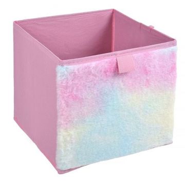 Cutie depozitare, Design Curcubeu,Textil,20x20x20 cm