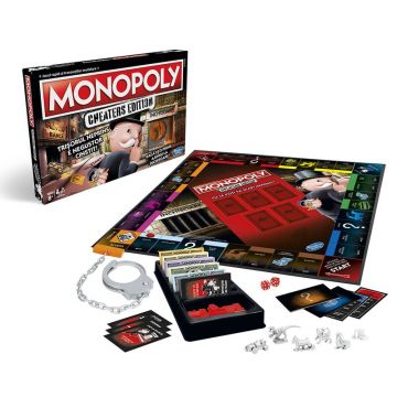 Hasbro - Monopoly Cheaters edition , Limba romana, Multicolor