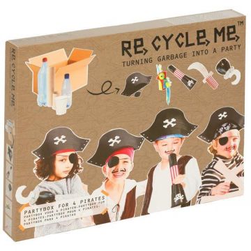 Joc asamblare DIY Set petrecere pirati din materiale reciclate