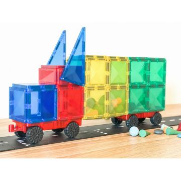 Magnetic Tiles Set constructie magnetic 24 piese masinute