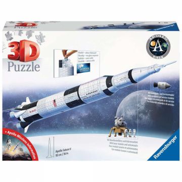 Puzzle 3D Ravensburger Apollo Saturn V, 440 Piese