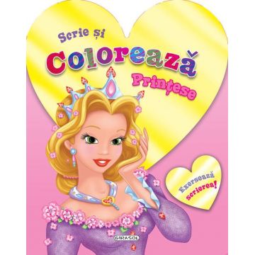 Scrie si coloreaza printese