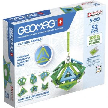 Set Constructie Geomag Magnetic Green Line Classic 52 Piese