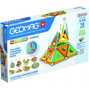 Set de Constructie Geomag Magnetic Supercolor Panels Recycled 78 piese