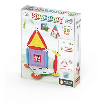 Set de constructie magnetic Supermag Projects House 30 piese