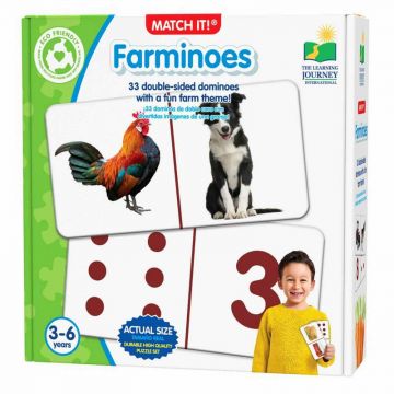 THE LEARNING JOURNEY - PUZZLE DOMINO ANIMALE DE LA FERMA