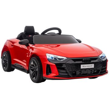 HOMCOM Masina electrica pentru copiii  37-60 luni Licenta Audi cu claxon si butoane muzicale, centuri de siguranta | Aosom Romania