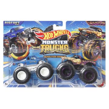 Hot Wheels Monster Truck Set 2 Masini Scara 1 La 64 Bigfoot Si Samson