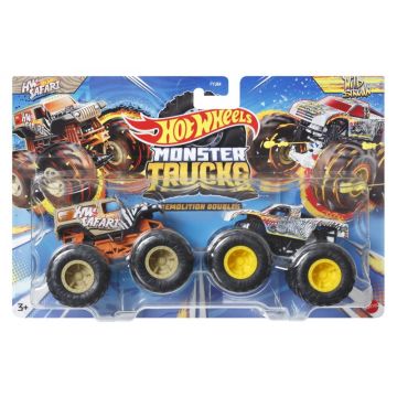 Hot Wheels Monster Truck Set 2 Masini Scara 1 La 64 Hw Safari Si Wild Streak