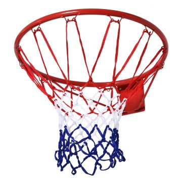Plasa Cos de Basket cerc din metal si plasa din nylon Φ46cm, rosu, albastru, alb HOMCOM | Aosom RO
