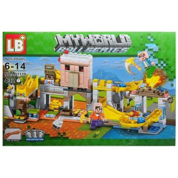 Set de constructie Minecraft LB My World cu parti mobile si efecte luminoase, 432 piese