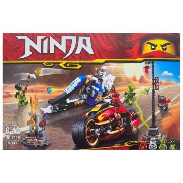 Set de constructie Ninja, Motociclete de lupta, 376 piese