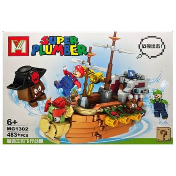 Set de constructie Super Mario, Corabia Zburatoare, 483 piese