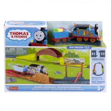 Thomas Set De Joaca Cu Locomotiva Muddy Motorizata Si Accesorii