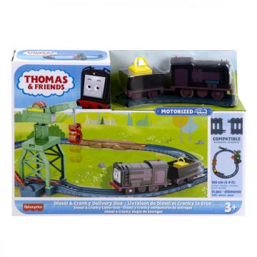 Thomas Set De Joaca Cu Locomotive Diesel Si Cranky Motorizate Si Accesorii