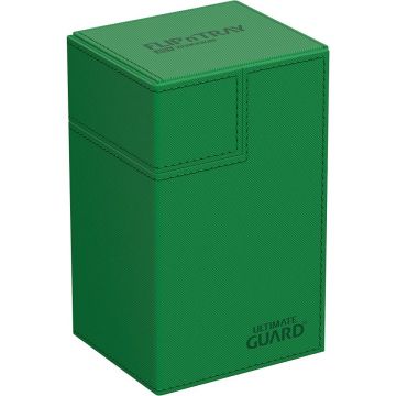 Cutie Depozitare Ultimate Guard Flip'n'Tray 80+ XenoSkin Monocolor - Verde