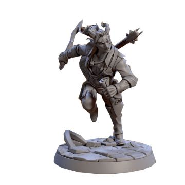 Miniatura Nepictata Elemental Beacon - Mezzalfiend Trickster A (with blade and missive)