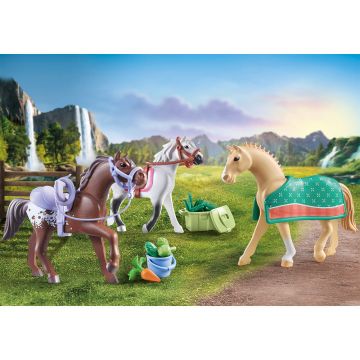 Playmobil - Set 3 Cai Cu Accesorii