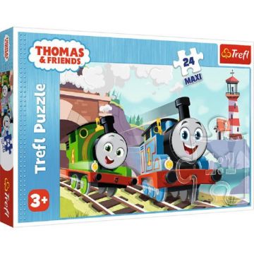 Puzzle Trefl 24 Maxi Thomas Tom si Percy Pe Linii