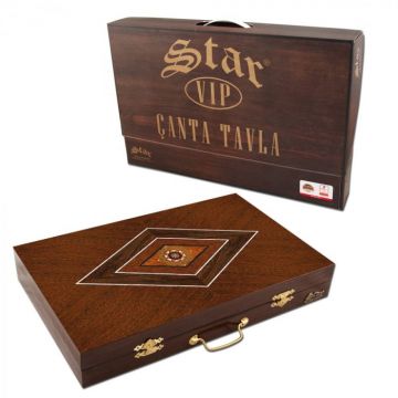 Set joc table backgammon VIP Star - 48 x 62 cm - Maro