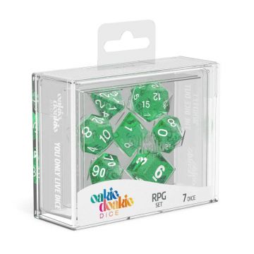 Set Zaruri Oakie Doakie Dice RPG Set Speckled (7) - Verde