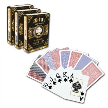 Carti de joc 100 % plastic Star Poker Jumbo Index Casino