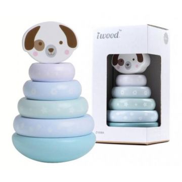 Jucarie pentru bebelusi, Iwood, Lemn, Multicolor