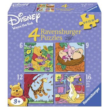 Ravensburger - Puzzle Winnie the pooh, 6/9/12/16 piese