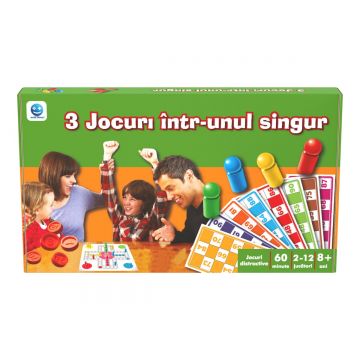 Set jocuri de societate Smile Games, 3 in 1