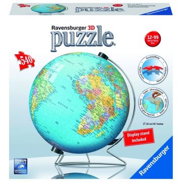 Ravensburger - Puzzle 3D Globul Lumii, 540 piese