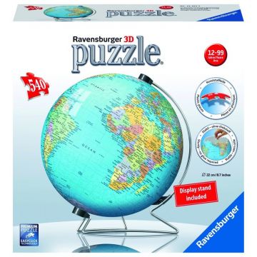 Ravensburger - Puzzle 3D Globul Lumii, 540 piese
